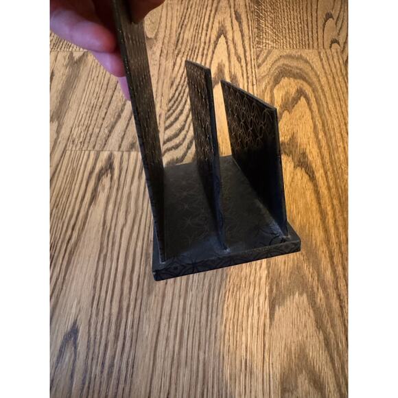 Black 2 Compartment Desk Letter Organizer - Picture 5 of 8